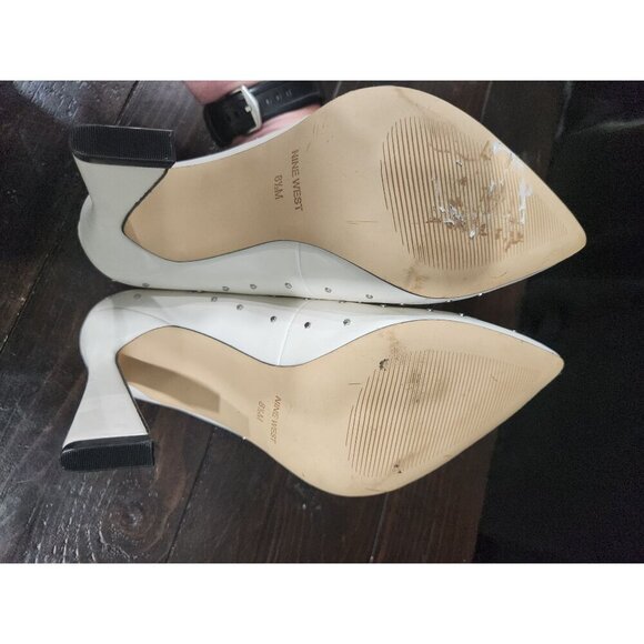NWOB Nine West Women's Tenry White Studded Dress Pumps/Sz. 8.5M - Picture 8 of 9